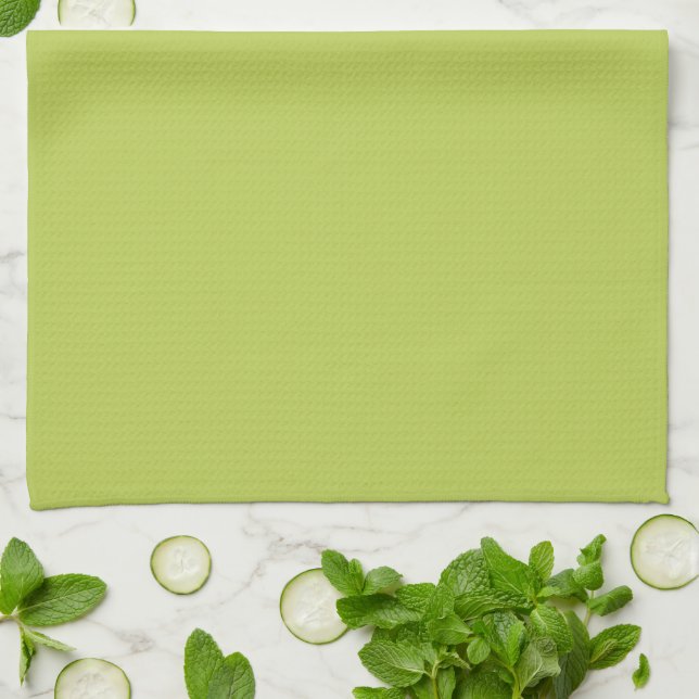 Trendy Soft Chartreuse Kitchen Towel (Folded)