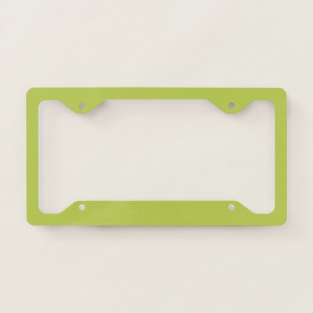 Trendy Soft Chartreuse License Plate Frame (Front)