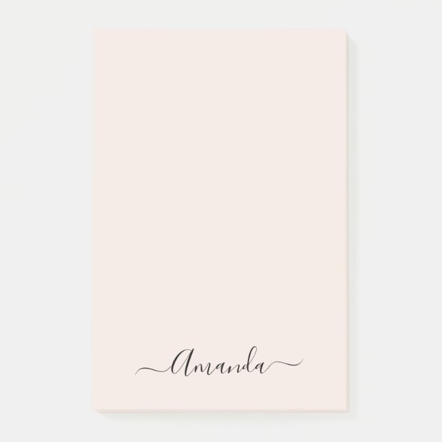 Trendy Soft Pink Minimalist Notes (Front)
