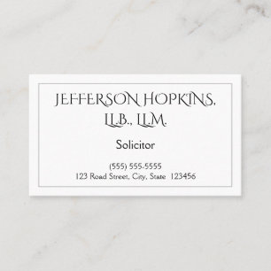 Trendy Solicitor Business Card
