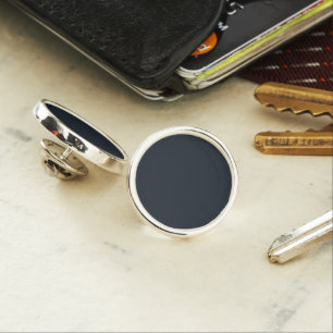 trendy solid, plain deep navy  lapel pin