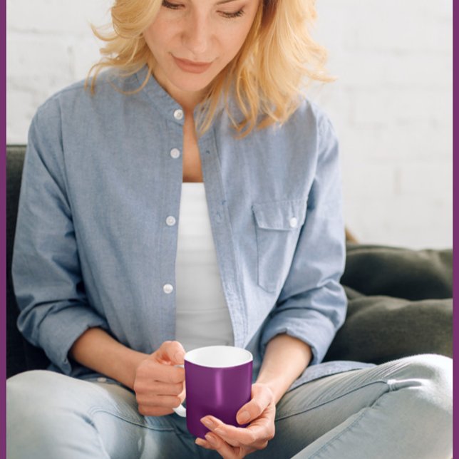Trendy Solid Purple -  Coffee Mug (Mockup 1)