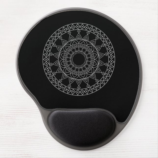 Trendy Southwestern ethnic tribal pattern Gel Mouse Pad (Front)