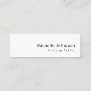 Trendy Special Modern Grey Makeup Artist Mini Business Card