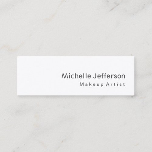 Trendy Special Modern Grey Makeup Artist Mini Business Card