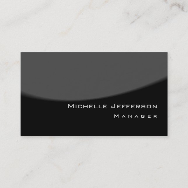 Trendy Spiral Pattern Black Gray Business Card (Front)
