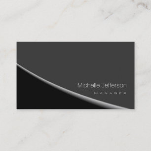 Trendy Spiral Pattern Black Gray Business Card
