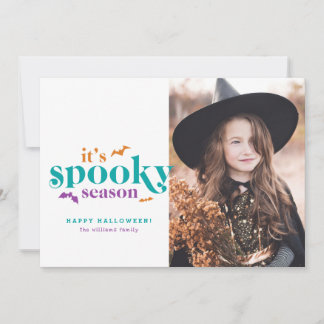 Trendy Spooky Season Halloween Photo Cards
