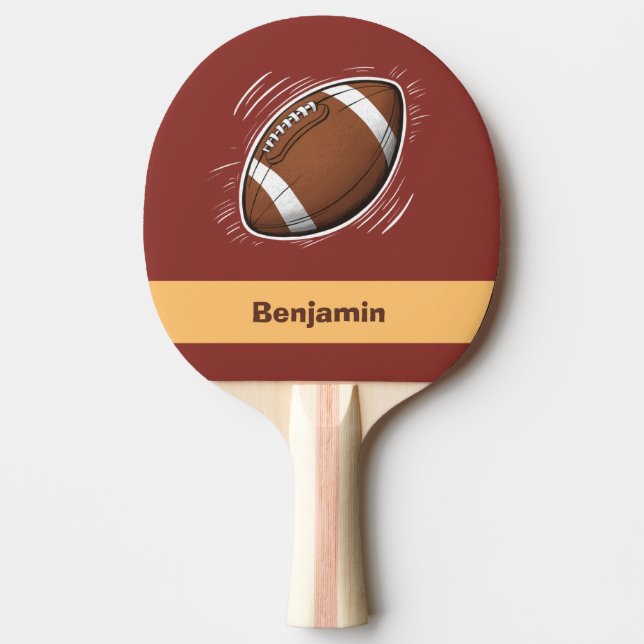Trendy Sport Boy American Football Personalized  Ping Pong Paddle (Front)