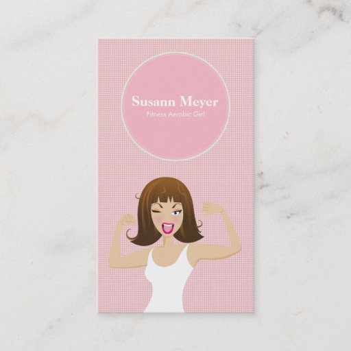 Customizable TRENDY SPORTY CUTE GIRLS BUSINESS CARD TEMPLATE