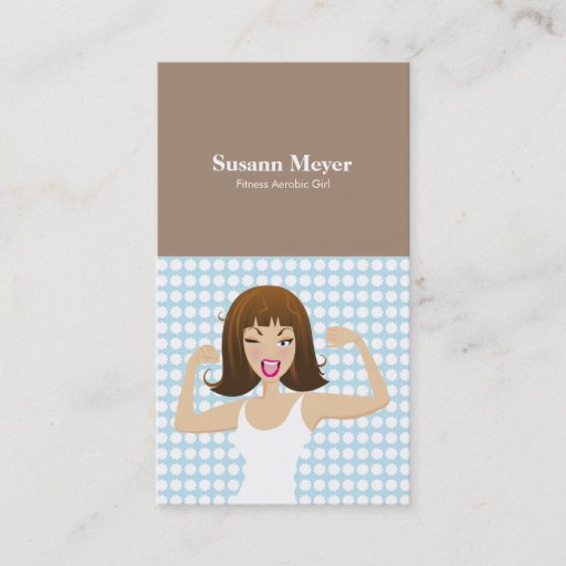 Customizable TRENDY SPORTY CUTE GIRLS BUSINESS CARD TEMPLATE