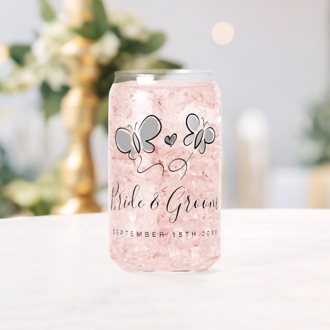 Trendy sprintime wedding party can glasses (Insitu (Wedding))