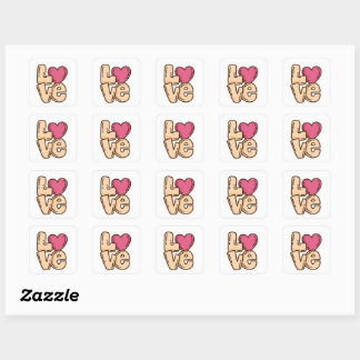 Trendy Square Love Sticker