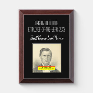 Trendy Staff Recognition Award Plaque