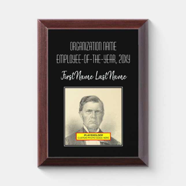 Trendy Staff Recognition Award Plaque (Vertical)