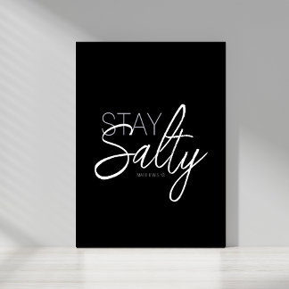 Trendy Stay Salty Typography Christian Scripture Poster