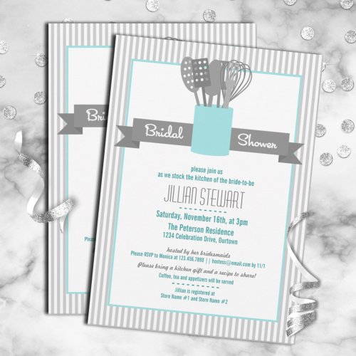Trendy Stock the Kitchen Bridal Shower Invitations