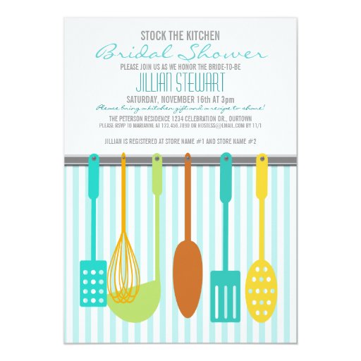 Stock The Kitchen Bridal Shower Invitations 7