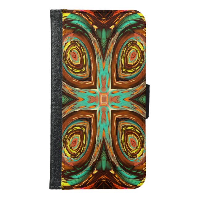 Trendy strange cool pattern samsung galaxy wallet case (Front)