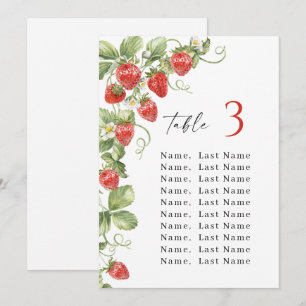 Trendy Strawberry Table Number Seating Chart