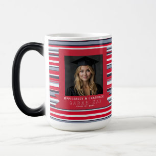 Trendy Stripe Pattern Wife Graduation Gift Color Morph Mug