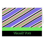 Trendy Stripe Thank You Card (Front Horizontal)