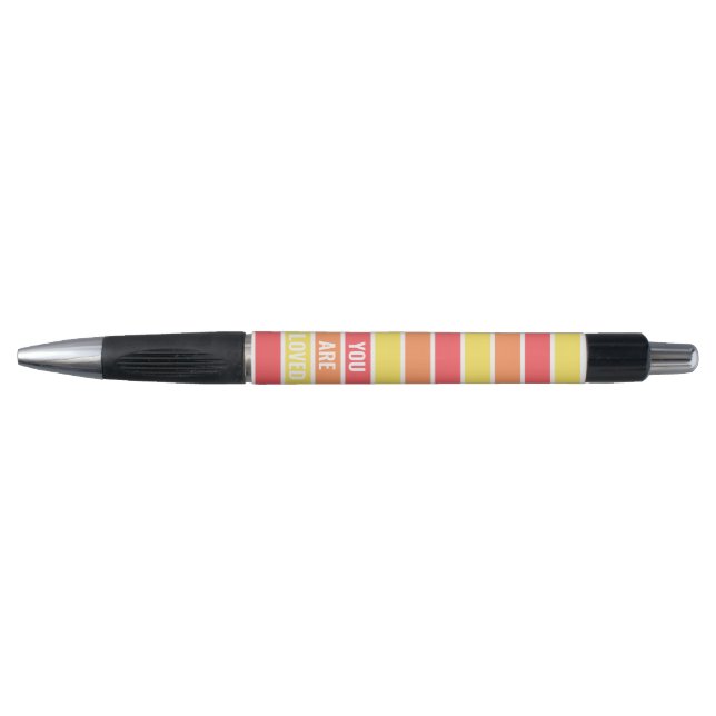 Trendy Striped Mother's Day You Are Loved  Pen (Front)