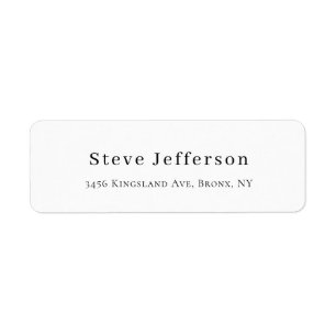 Trendy Style Elegant Minimalist Plain Black White Label
