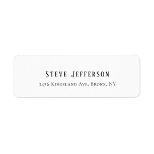 Trendy Style Elegant Minimalist Plain Black White Label