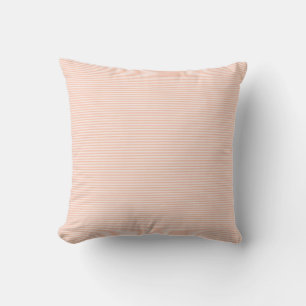 Trendy Stylish Apricot Color Stripes Template Throw Pillow