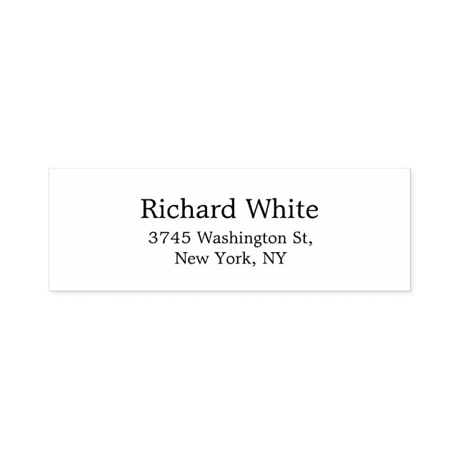 Trendy Stylish Black & White Plain Elegant Modern Self-inking Stamp (Design)