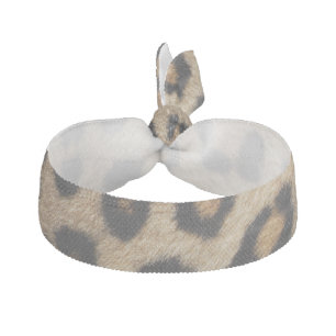 Trendy stylish bold leopard fur animal print fun elastic hair tie