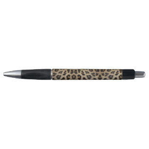 Trendy stylish bold leopard fur animal print fun pen