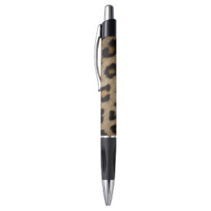 Trendy stylish bold leopard fur animal print fun pen