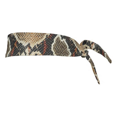 trendy stylish brown black red snake print tie headband