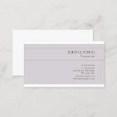 Trendy Stylish Colors Design Minimalist Chic Plain Business Card (Front/Back)
