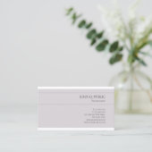 Trendy Stylish Colors Design Minimalist Chic Plain Business Card (Standing Front)