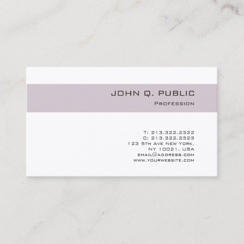 Trendy Stylish Colors Design Simple Chic Plain Business Card