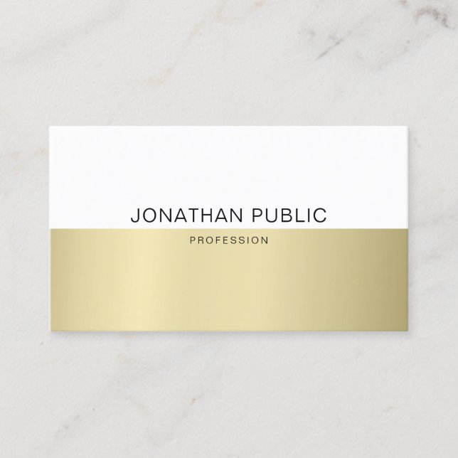 Trendy Stylish Design Modern Simple Plain Luxury Business Card (Front)