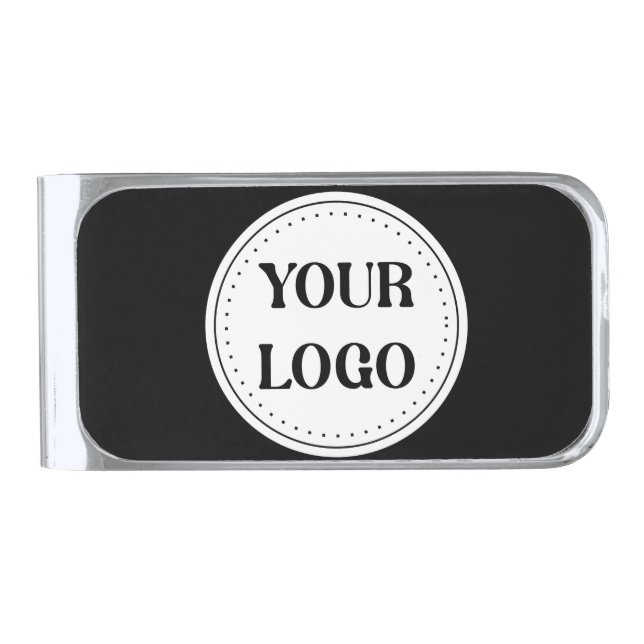 Trendy stylish & elegant branded silver finish money clip (Front)