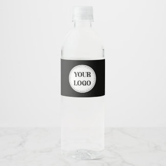 Trendy stylish & elegant branded water bottle label