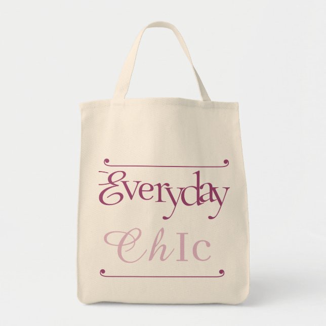 Trendy Stylish Everyday Chic Tote Bag  (Front)