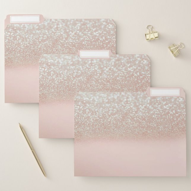 Trendy Stylish Glitter File Folder (Set)