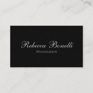 Trendy Stylish Gray Black Manager Business Card