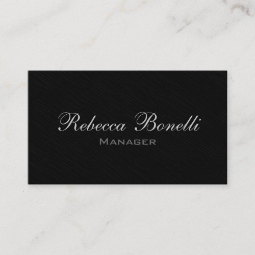 Trendy Stylish Gray Black Manager Business Card
