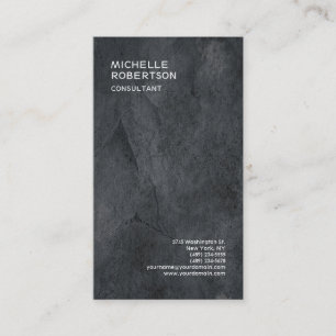 Trendy Stylish Grey Texture Minimalist Modern Business Card