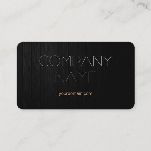 Trendy Stylish Grey Wood Company Name Business Card