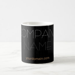 Trendy Stylish Grey Wood Company Name Coffee Mug