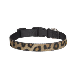 Trendy stylish leopard fur animal print fun pet collar