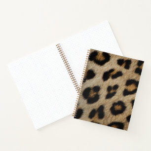 Trendy stylish leopard fur animal print pattern notebook
